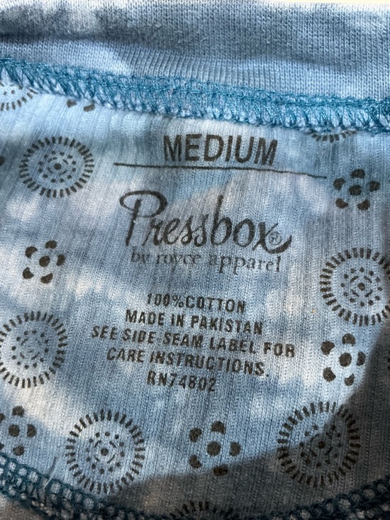 🤎 Women’s Pressbox Penn State Navy Blue Tie Die Ribbed Cropped Sweatshirt - M - Picture 4 of 6